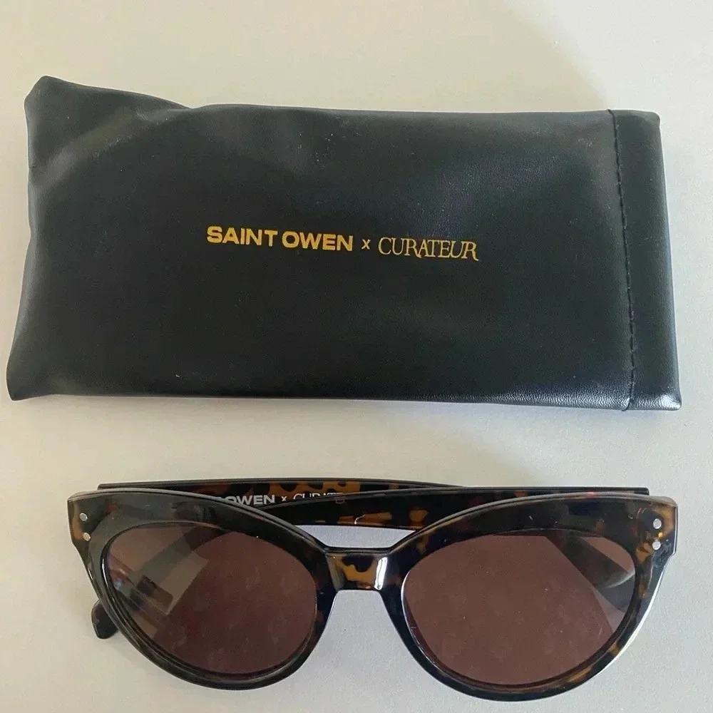 Saint Owen X Curateur Sunglasses‎ Cat Eye Tortoiseshell - New With Case